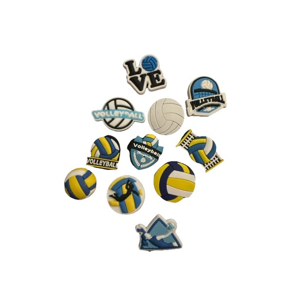 Croc‎ Charms Volleyball LOT of 11 Jibbitz - Picture 1 of 1